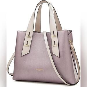 NWT LAORENTOU Crossbody Handbag Cow Leather Satchel Top Handle Shoulder Purse